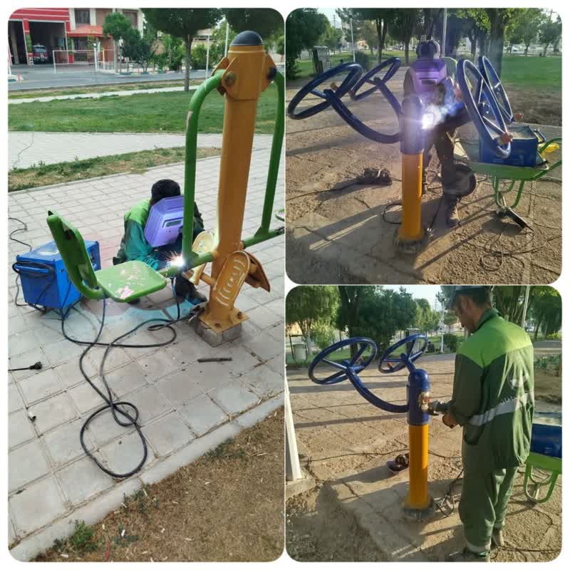 بهسازی وسایل ورزشی پارک و بوستان ها