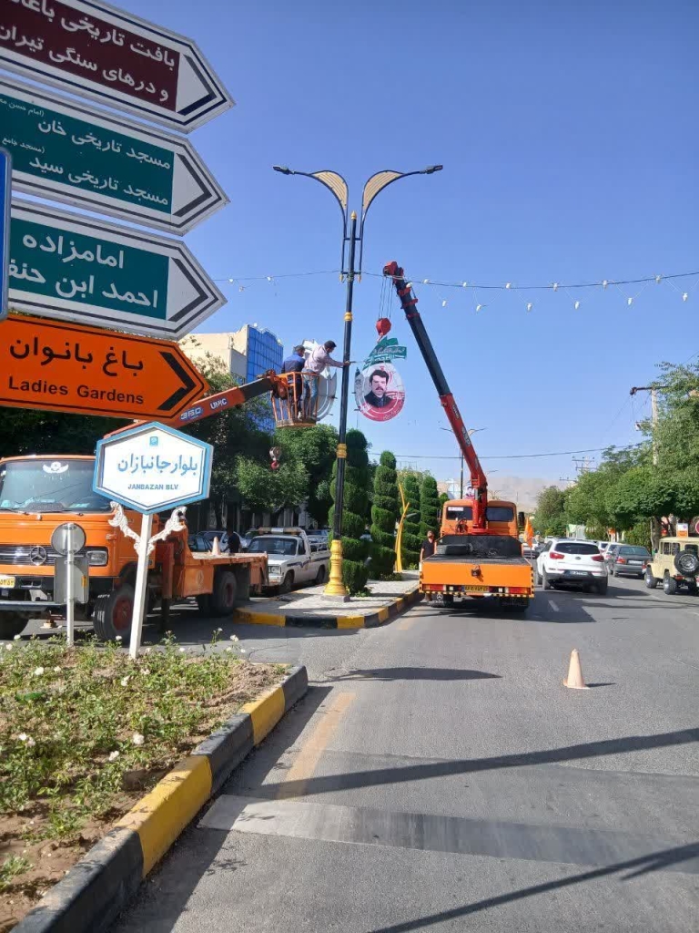 نصب تمثال شهدا در بلوار جانبازان